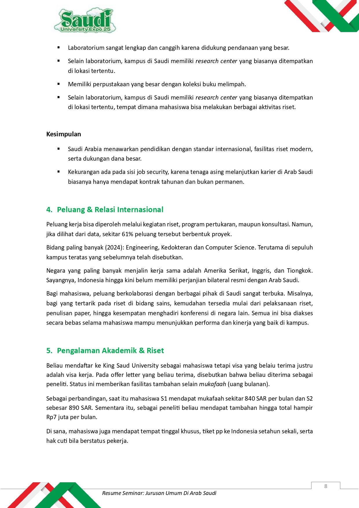 Resume Seminar Saudi Expo 2025 page 9